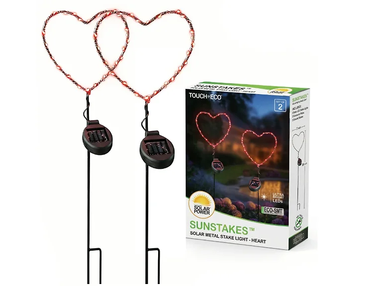 Touch Of ECO Solar Powered LED Garden Stake- Heart