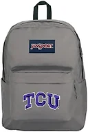 JanSport NCAA Officially Licensed Backpack, Tcu Horned Frogs, Superbreak Plus with Padded 15'' Laptop Sleeve, Spacious Computer Bag for Men & Women, Durable Daypack with Bottle Pocket, Graphite Grey