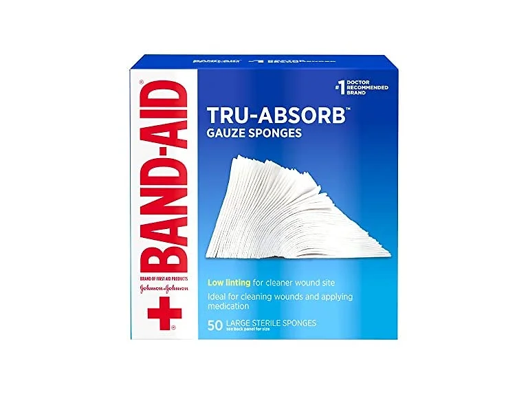 Band Aid First Aid Products Tru-Absorb Sterile Gauze Sponges