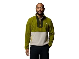 Columbia Men's Sequoia Grove Half Zip Fleece Jacket, Mossy Green/Greenscape, 2X Tall