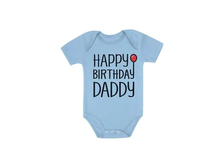 Tstars (Newborn) Happy Birthday Daddy Bodysuit