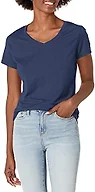 Hanes Women's X-Temp V-Neck Tee, Navy, Small