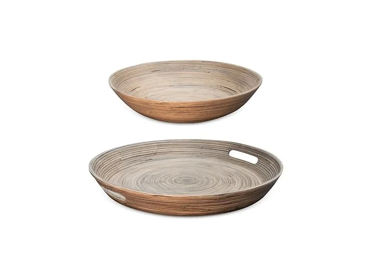 LEXA 2-Piece Handcrafted Bamboo Entertaining Set