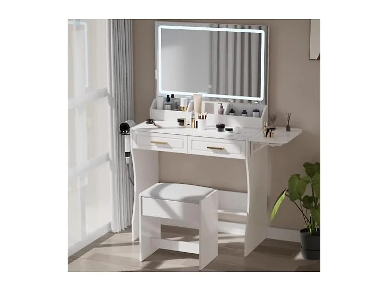 Homesflex Modern White Makeup Vanity 