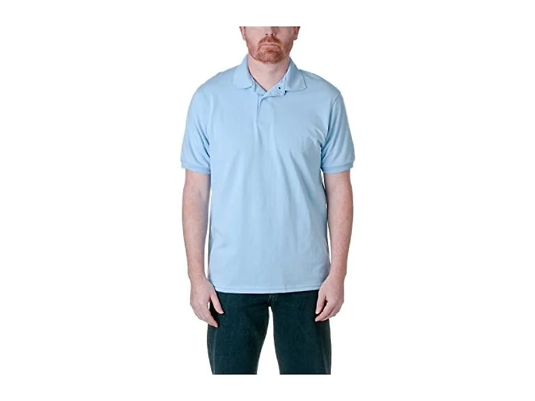 Hanes Men (L) Cotton-Blend EcoSmart Polo Jersey
