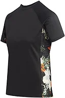 Kanu Surf Women's Marina Upf 50 Short Sleeved Active Rashguard & Workout Top, Miranda Black, Medium