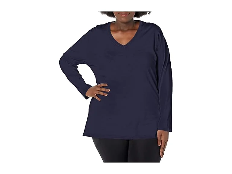 Just MY Size Women (3X) Women's Vneck Long Tee