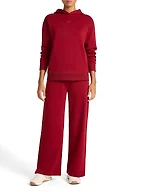 Reebok Women’s Swift Hoodie Set, Standard Fit, Midweight Cotton-Poly Fabric, Retro Red, Small