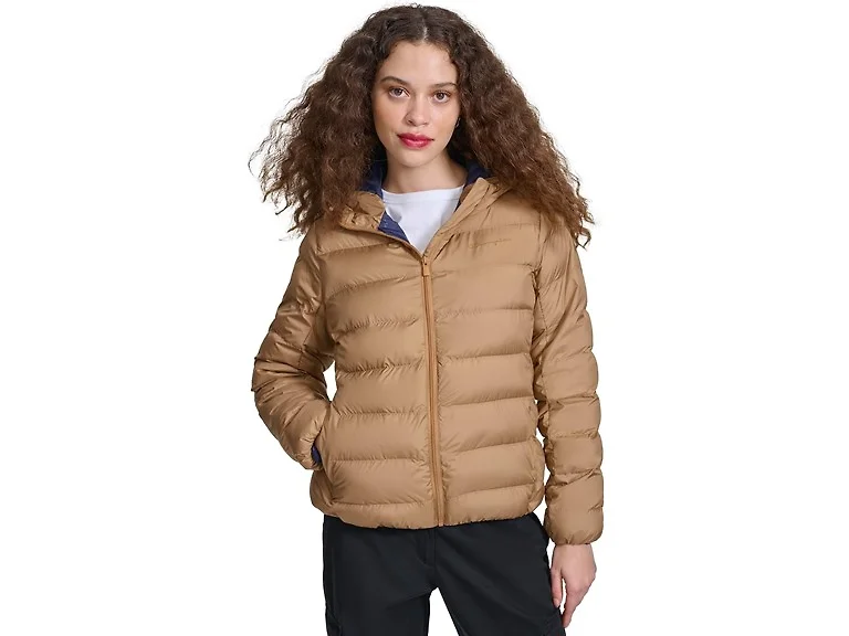 Champion Women (S) Quilted Hooded Puffer Tobacco