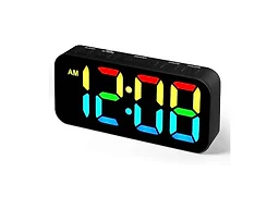 Catrne C0083 Digital Clock with 13 Color Night Light,Blac