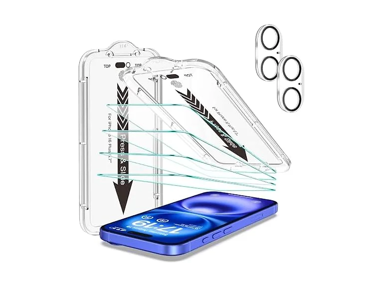 EZ-GLAZ iPhone 16 Plus Screen Protector 4+2 Pack
