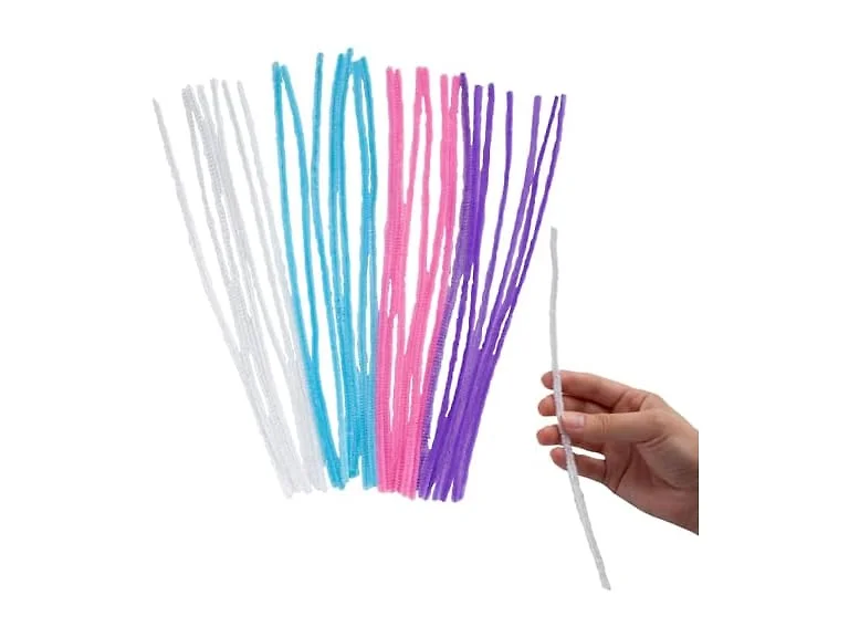 Fun Express Pastel Chenille Stems Bulk 100Pc
