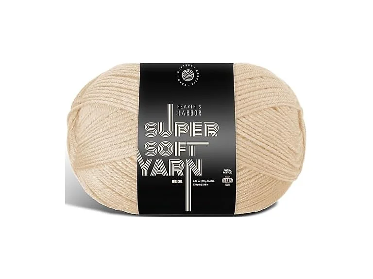 Acrylic Yarn for Crocheting & Knitting – Beige