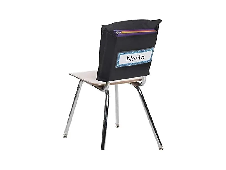 Really Good Stuff Store More Deep-Pocket Chair Pockets –6 Pack – Black