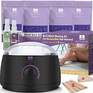 BLITZWAX Waxing Kit for Women, Wax Warmer, Brazilian Bikini 28 Items
