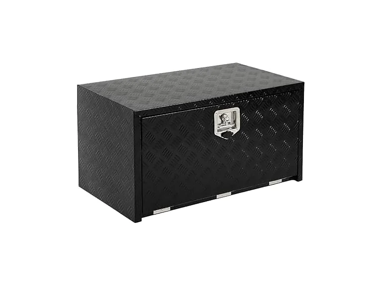 Heavy Duty Aluminum Underbody Tool Box Spray Black, Single Lock