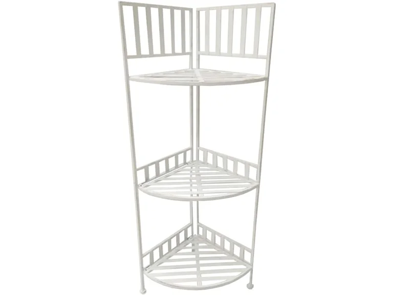 40.8" Iron 3 Tier Corner Shelf