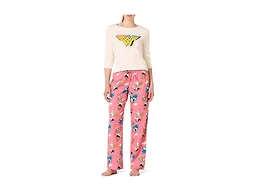 Amazon Essentials Womens Flannel Pajama Sleep Sets, Wonder Woman Poses - Womens, X-Large