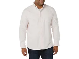 Amazon Essentials Men's Long Sleeve Shirt - Regular-Fit, Pocket Stretch Oxford (Available in Big & Tall), Pale Pink, 5X-Large Big Tall