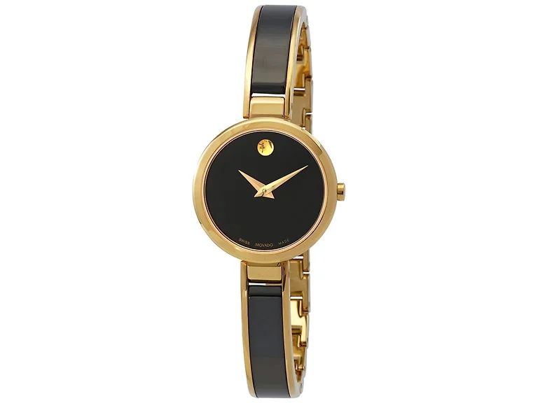 Movado Women's Moda Quartz Black Ceramic 607714