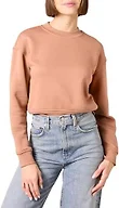 Amazon Essentials Women's Cropped Drop Shoulder Long Sleeve Sweatshirt (Available in Plus Size), Light Brown, 2X