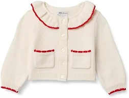Amazon Essentials x Sofia Grainge Toddler Girls' Cardigan Sweater, Ivory, 3T