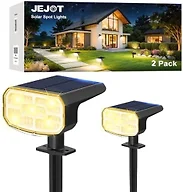JEJOT Solar Spot Lights Outdoor Waterproof, Solar Spotlights