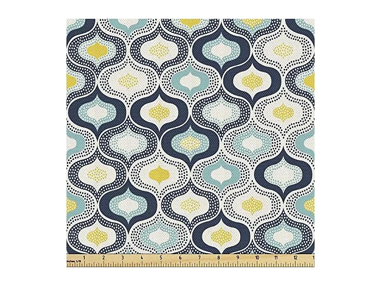 Ambesonne Modern Fabric by The Yard, Geometric Morrocan
