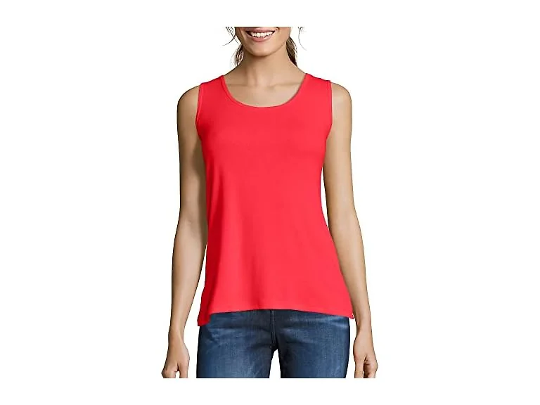 Hanes Women's Mini-Ribbed Cotton Tank Tops (Small)