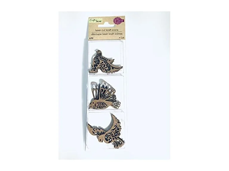 Laser Cut Miniature Wood Shapes - Birds 6 PC