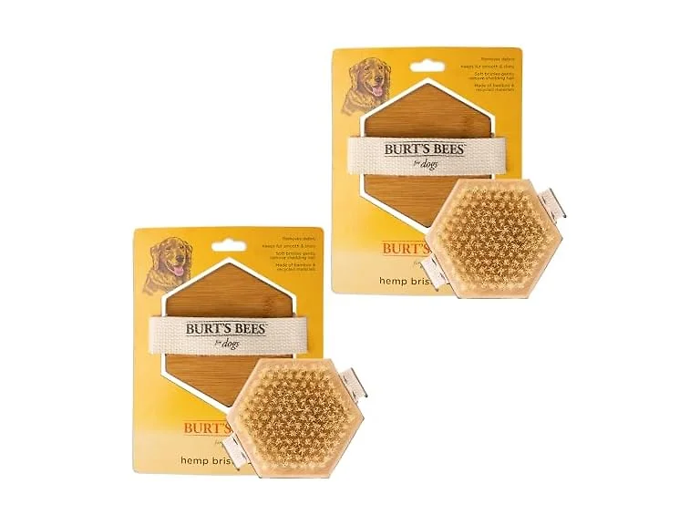 Burt's Bees for Pets Palm Brush with Hemp Bristles 2Pk