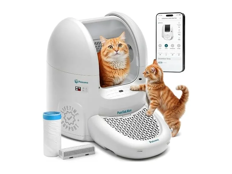 Petcove PurrTek Max Self Cleaning Cat Litter Box