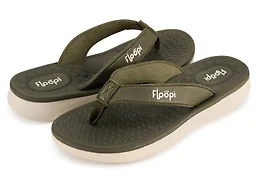 Floopi FLOOPI-553-GRN-10 10 Womens Vegan Leather Thong 