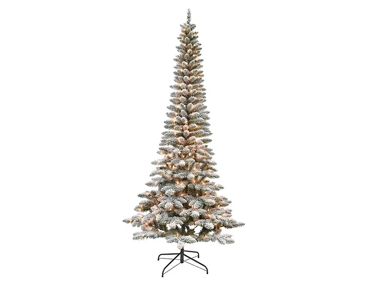 Santa's Workshop, Inc 7.5' Flocked Pencil Tree, 637 Tips