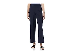 Amazon Essentials Women's Stretchy Dressy Cropped Wide Leg Pull-On Pants, Navy, Small