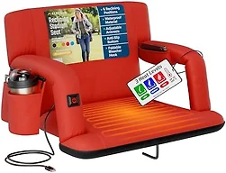 Recl H Stadium Seat w Armrests - Rd