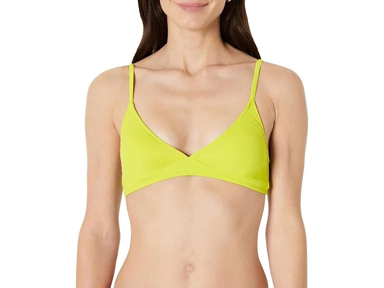 Amazon Essentials Women's Bikini Swimsuit Top Lime