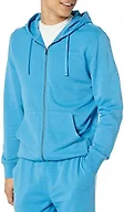 Amazon Essentials Men's Long-Sleeve French Terry Full-Zip Hoodie Sweatshirt (Available in Big & Tall), Turquoise Blue, Medium