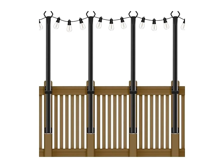 NUERPO 5FT String Light Poles 4-Pack