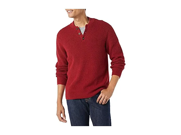 Amazon Men's Long-Sleeve Henley Sweater