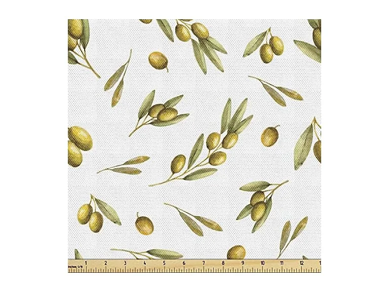Ambesonne Leaf Fabric by The Yard