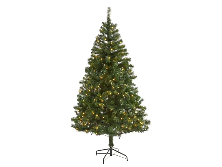 Santa's Workshop 9' Pre-Lit Green PVC Tree,3605 Tips
