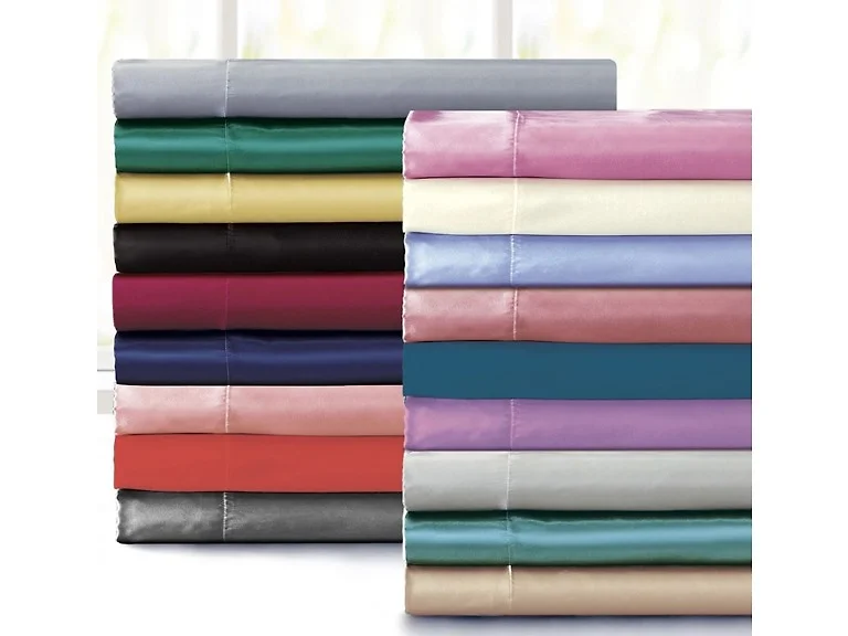 Bibb Home Satin 4 Piece Sheet Set