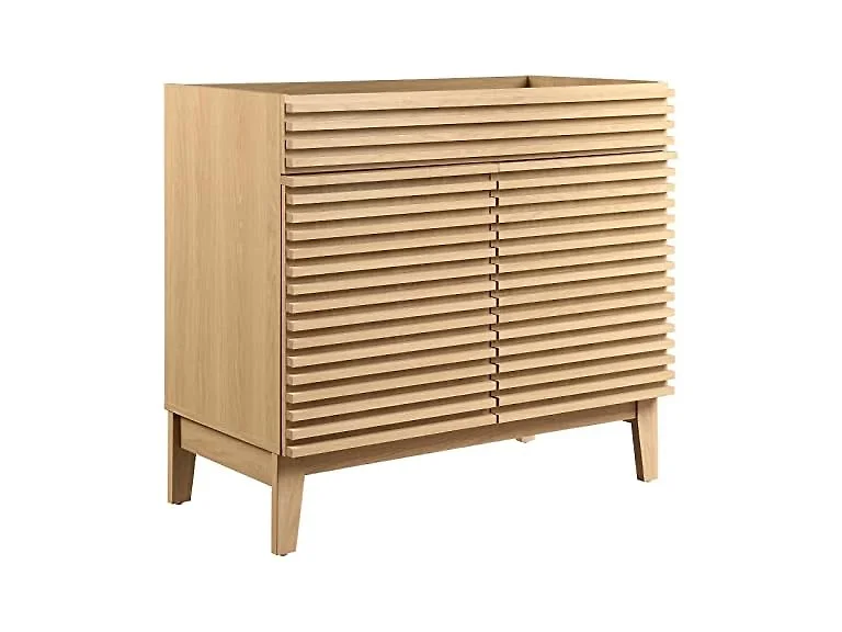 36 in. Render Bathroom Vanity Cabinet, Oak