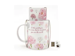 HJOCMLE Mom Mug Gift Mother Birthday Gifts, Best Mama Gifts,Floral Coffee Mug for Mother from Daughter&Son Funny You're Not Just a Mom, You're Our World Ceramic Cup