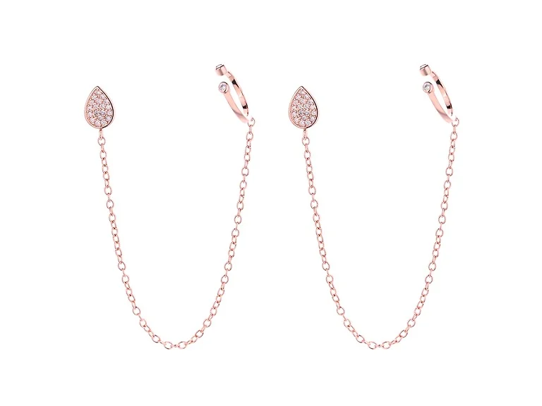 Sterling Silver Chained Earrings