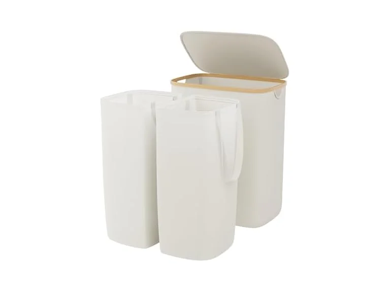 GARPROVM Double Laundry Hamper with Lid 150L 