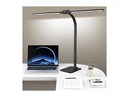 24W LED Desk Lamp for Home Office, 1500lm Dual Head Task Light with Remote