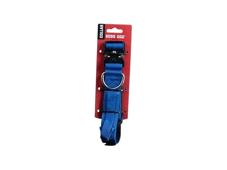 Boss Dog Tactical Collar, Blue, Medium