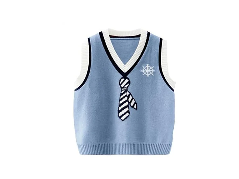 Warmstraw Boys (3-4T) Knitted School Uniform V Top